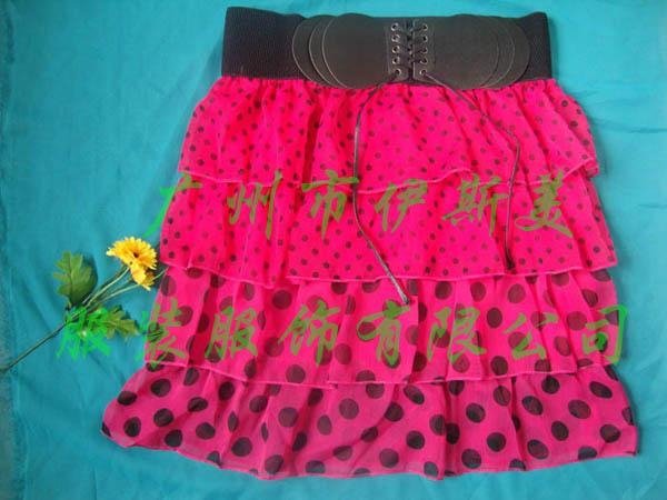 Short Skirt Red Mini lantern skirt flounced skirt Mini Skirt