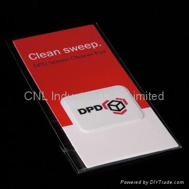 microfiber mobile screen cleaner sticker, with logo printing