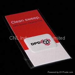 microfiber mobile screen cleaner sticker, with logo printing