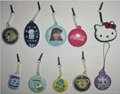 PVC cellphone screen cleaner pendant,customized printing and shape available