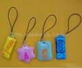PVC keychain mobile screen cleaner gift,customized printing and shape available