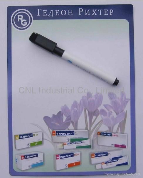 Waterproof magnetic whiteboard with dry erase marker pen with logo printing 5