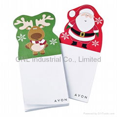 Customized Xmas designadvertising gift magnetic sticky note pad for promotion