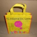 Eco friendly non woven handle bag with bottom and guesset