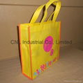 High quality logo printed pp non woven shopping tote bag