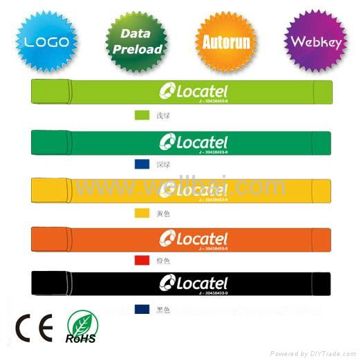 Silicone Bracelet USB Flash Drive for Promotional Gift 