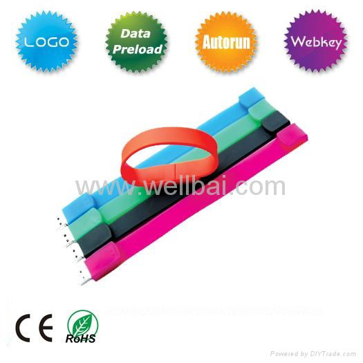 Silicone Bracelet USB Flash Drive for Promotional Gift  2