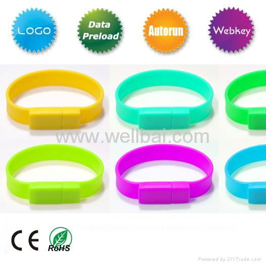 Silicone Bracelet USB Flash Drive for Promotional Gift  3