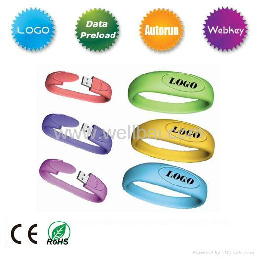 Silicone Bracelet USB Flash Drive for Promotional Gift  4