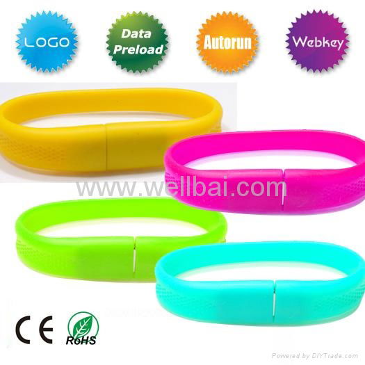 Silicone Bracelet USB Flash Drive for Promotional Gift  5