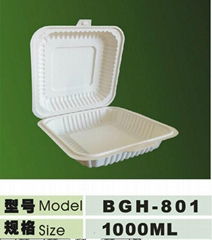 1000ml disposable biodegradable  lunch box