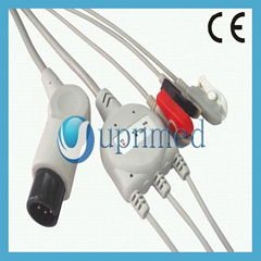 Pro1000 One piece 5-lead ECG Cable with leadwires