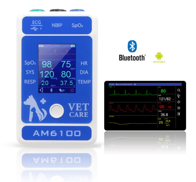 Multi-parameter vet monitor, veterinary monitor CE marked