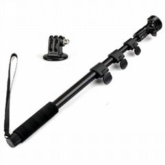 48" Extendable Handheld Monopod Selfie Stick And Tripod Adapter for Go Pro
