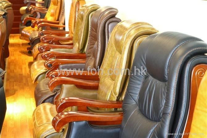 High Class Antique Genuine Leather King Chair  4