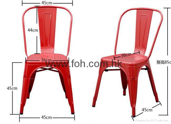 Rustic Vintage Industrial Style Wholesale Metal Cafe Chair 2