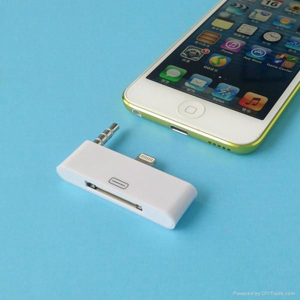 30 to 8-pin Audio Adapter for iPhone 5 iPod Touch Dock Stand
