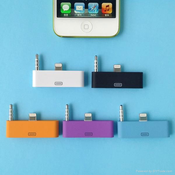 30 to 8-pin Audio Adapter for iPhone 5 iPod Touch Dock Stand 2