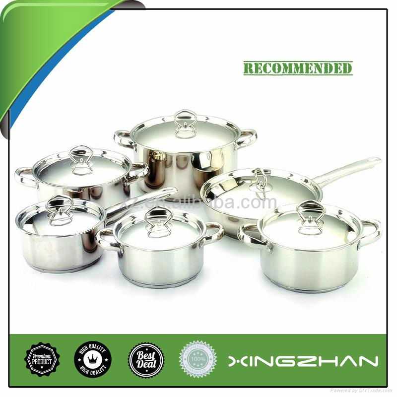 12pcs Stainless Steel Induction Cookware Set