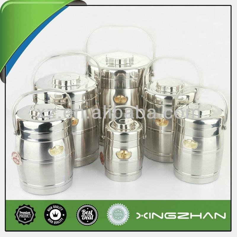 1.0~6.5L 201# Stainless Steel Insulated Food Container (Type B)