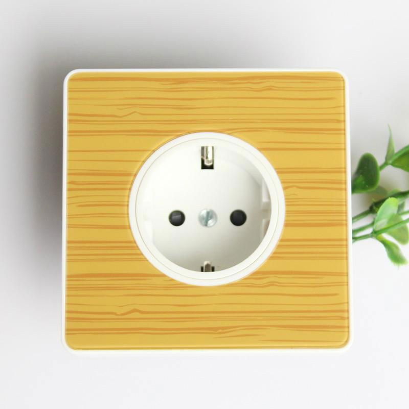 Schuko Wall Socket(wood grain)