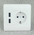 Double USB German wall socket 9