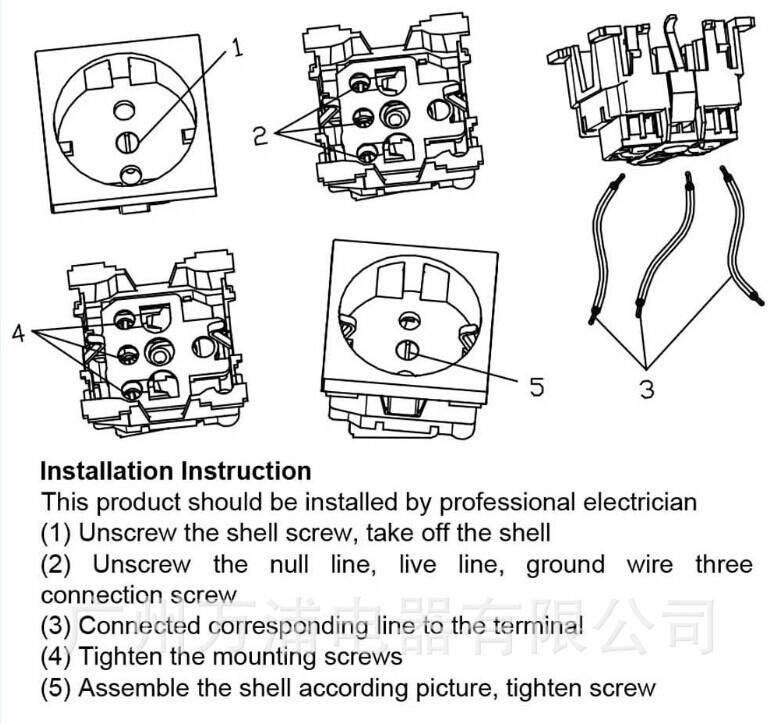 Double USB German wall socket 5