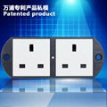 Screw locking duplex UK socket