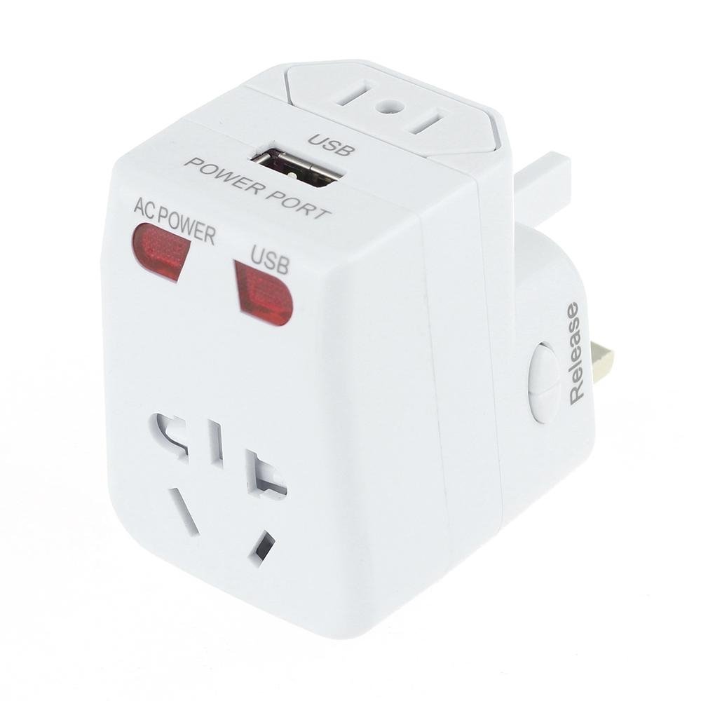 World Travel Adapter with USB 2