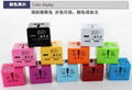 All in one travel adapter with 2USB