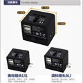 All in one travel adapter with 2USB 10