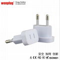 portable China/USA to Austria/Korea/Thailand 4.0MM/4.8MM plug adapter