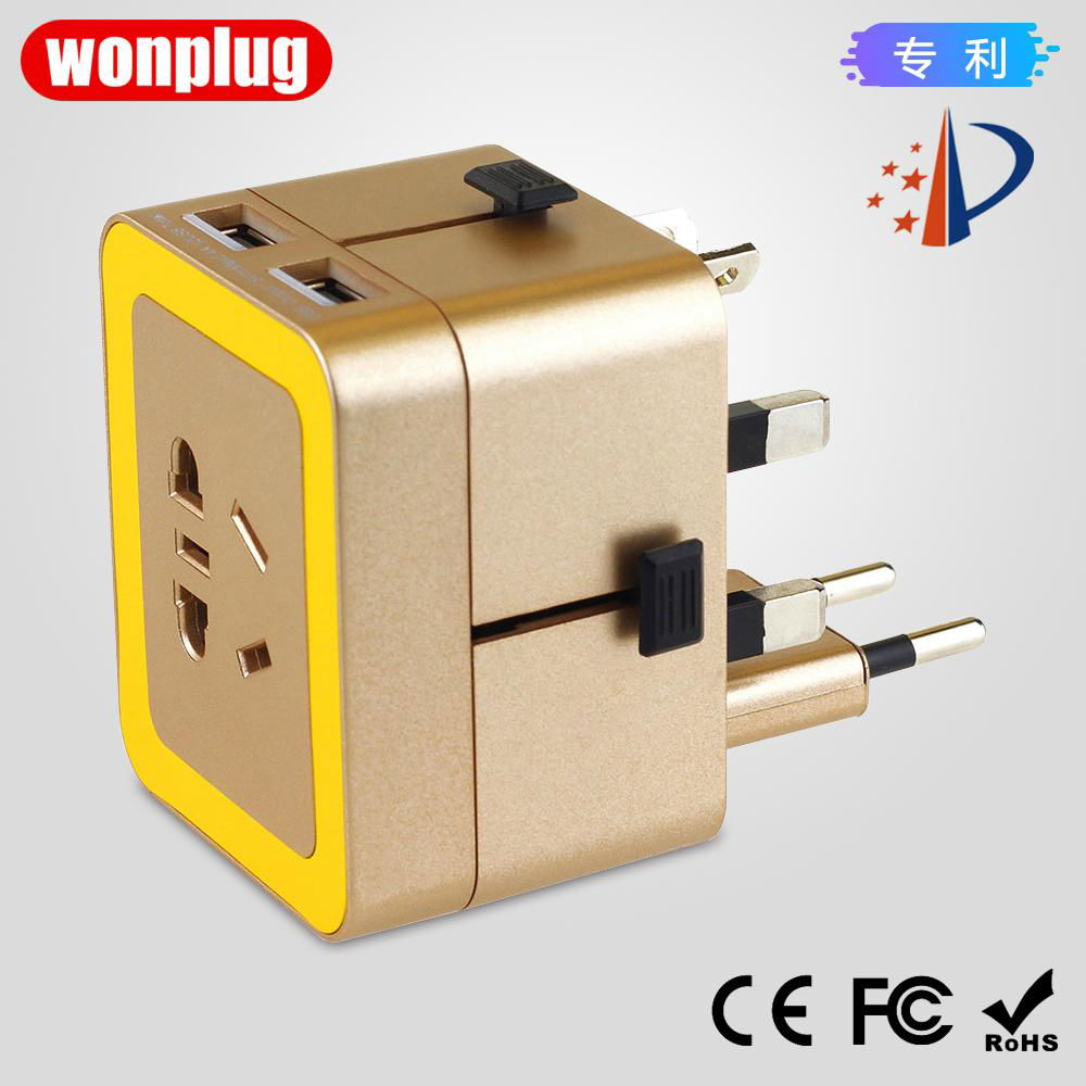 wonplug International Travel power Adapter [US UK EU AU] with USB