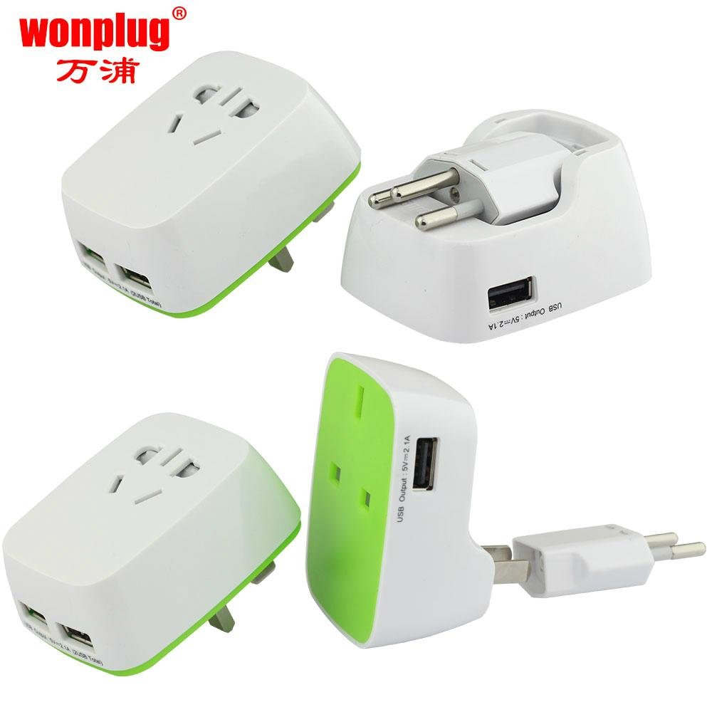 2017 new model universal travel plug adapter with usb and safety shutter   5