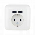 EU Germany wall socket outlet with USB