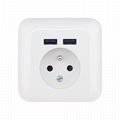 germany 16A 2.1A USB wall socket usb charging outlet receptacle 2