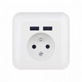 germany 16A 2.1A USB wall socket usb charging outlet receptacle