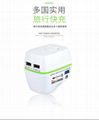 Travel Adapter, Universal Travel Plug Adapter with USB and Safety Shutter  