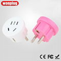 WP-4.8E China to Europe/Korea travel adapter plug 