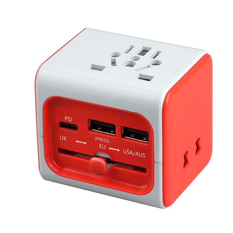 18W quick 2 USB travel PD charger international travel adapter