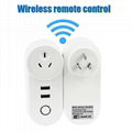 smart home alexa us wifi plug 2USB Wifi Remote Control tuya smart plug  2