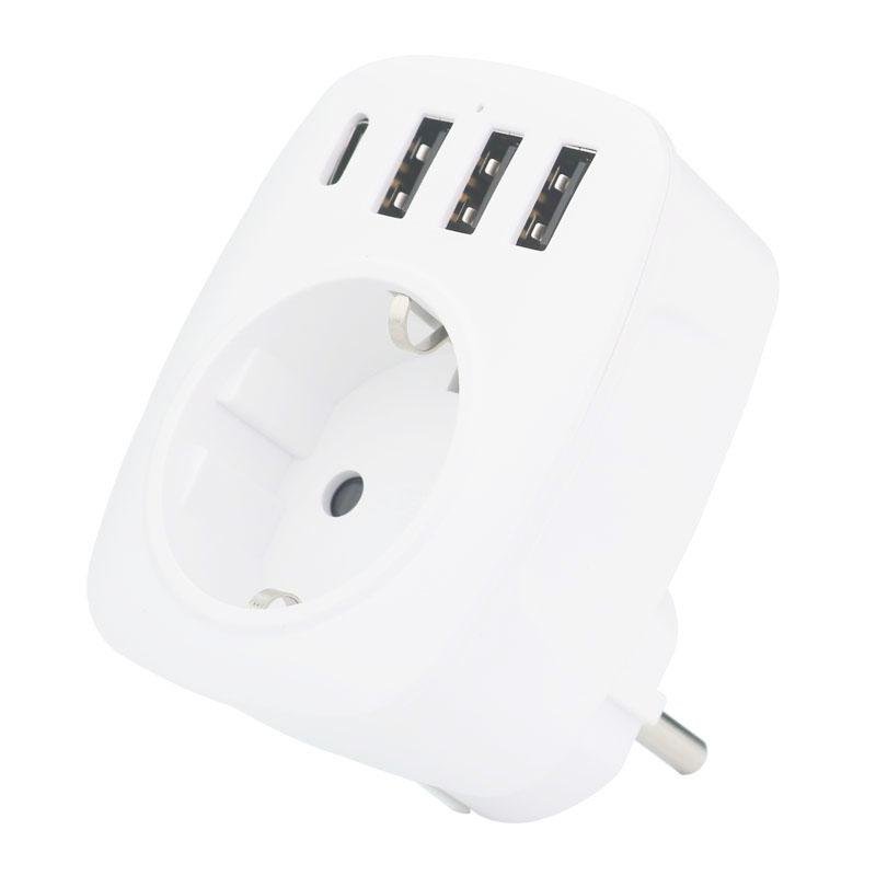 3USB 1 type C Germany 16A Electrical Power Extension Socket Outlet 2