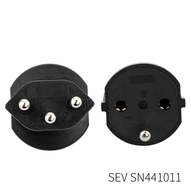 CB認証SEV標準歐式轉瑞士連接器轉換插頭瑞士轉換插座 3