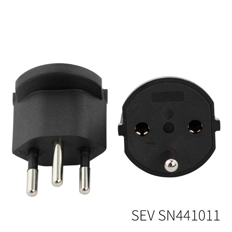 CB Approved Plug Adapter SEV SN441011 EU to Switzerland Fix Adapter  5