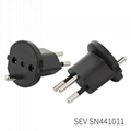 CB Approved Plug Adapter SEV SN441011 EU to Switzerland Fix Adapter 