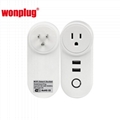 USA wifi smart plug remote control smart socket with 2USB 2