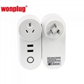 USA wifi smart plug remote control smart socket with 2USB 5