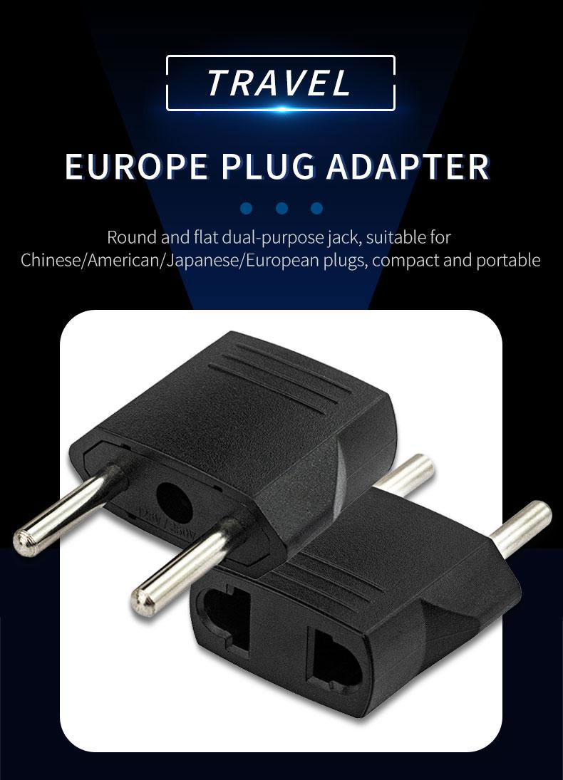 USA 2pin plug/Australia 2pin plug/EU 4.8mm plug socket to EU 4.0mm plug adapter  4