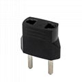 USA 2pin plug/Australia 2pin plug/EU 4.8mm plug socket to EU 4.0mm plug adapter 