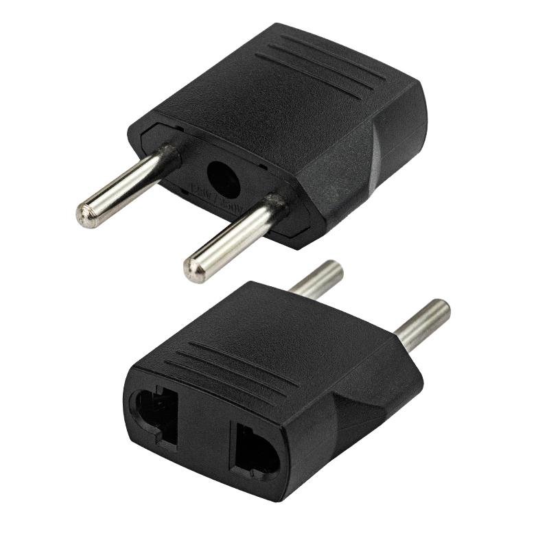 USA 2pin plug/Australia 2pin plug/EU 4.8mm plug socket to EU 4.0mm plug adapter  2